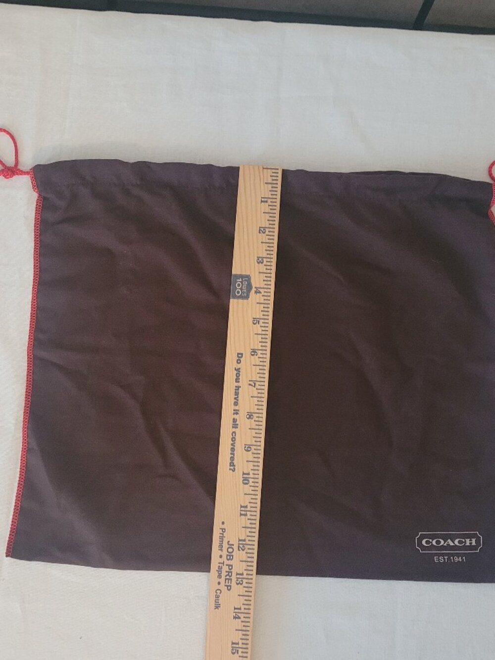 Coach Dust Bag Brown with Red - Picture 6 of 11